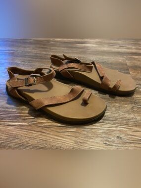 Chaco Brown Leather Strap Sandals